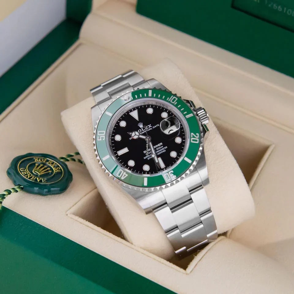 Rolex Submariner Silver Green Metal Watch Bobby Deol