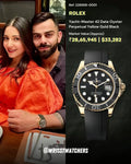 Rolex Yacht master Silicon band gold black Virat kholi watch