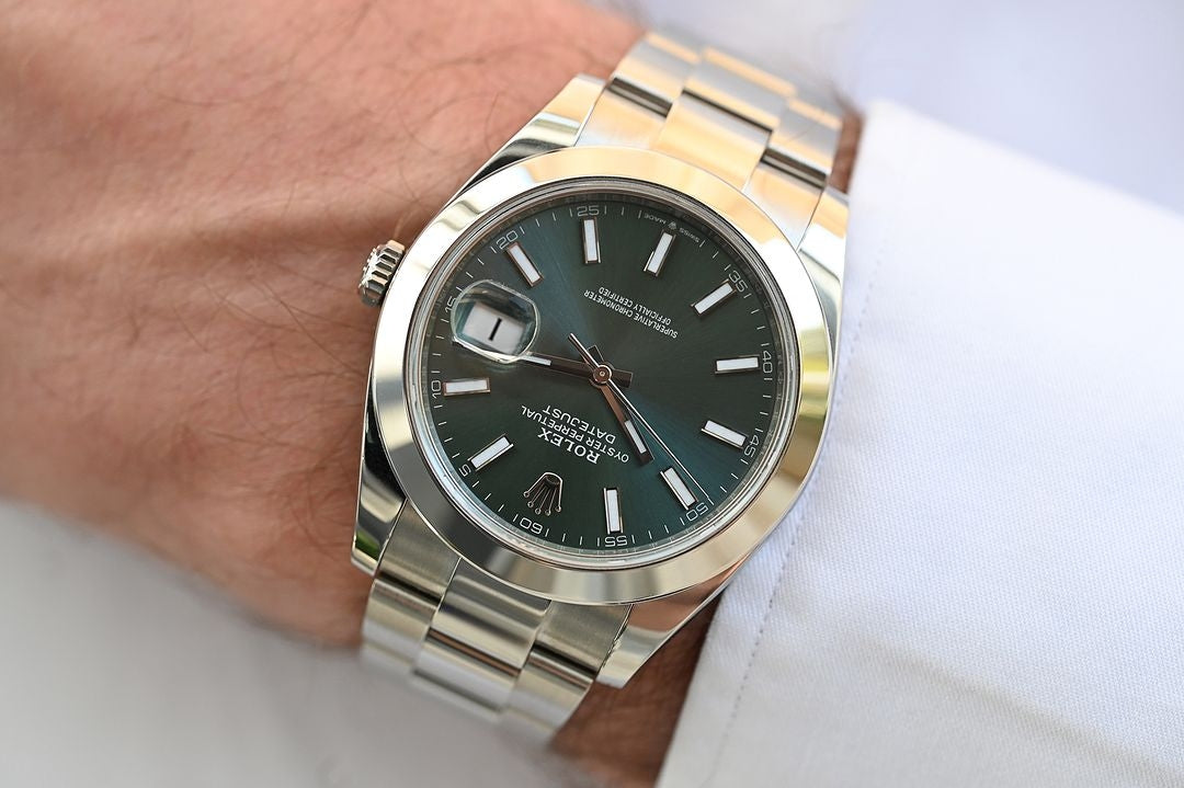 Rolex Green dial Silver metal Belt Watch Rajkumar Rao