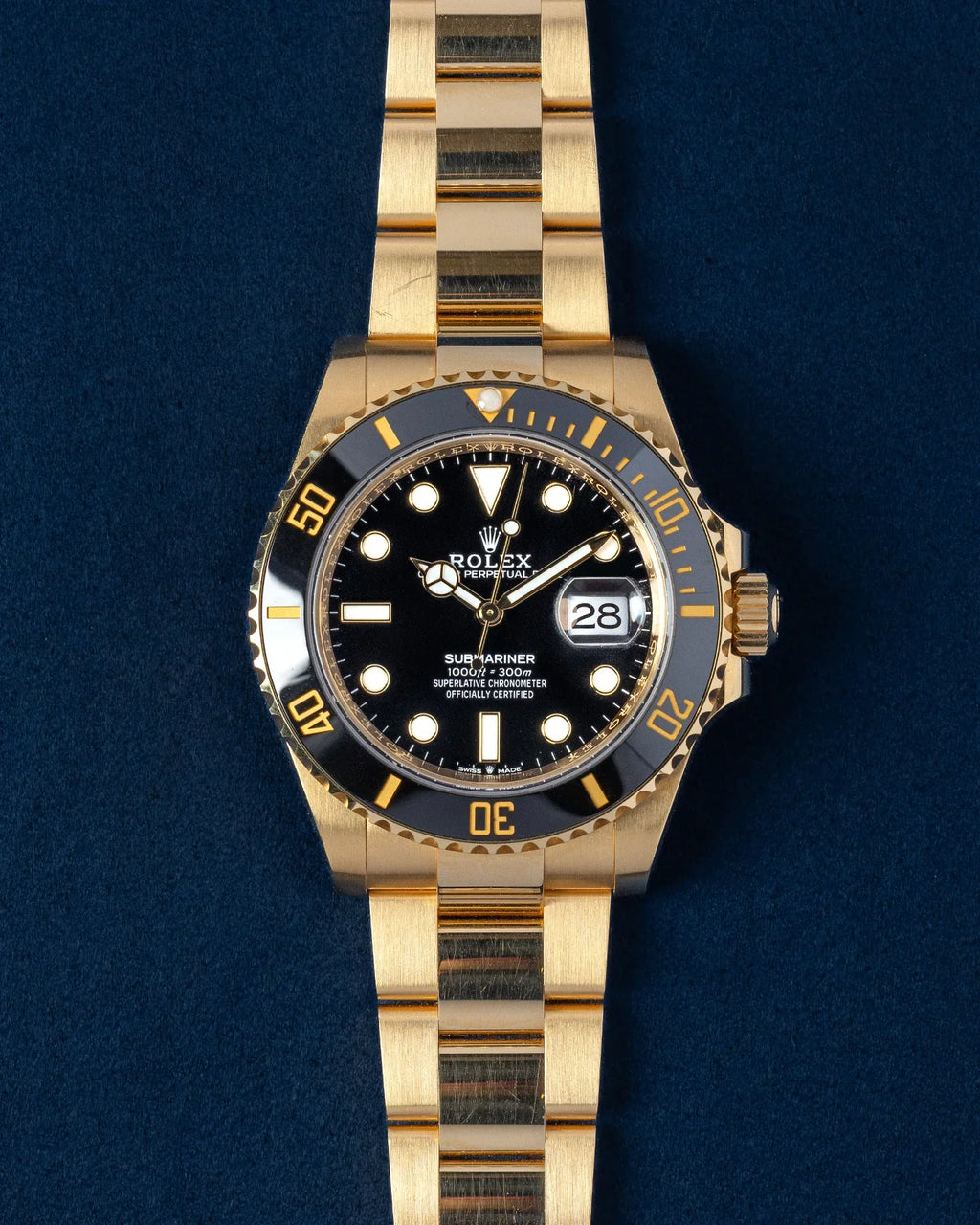 Rolex Submariner Full Gold Metal Watch