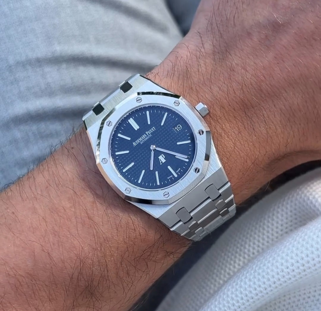 Audemars Piguet AP Royal Oak Silver Blue Metal