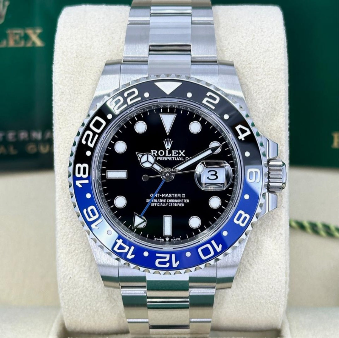 Rolex Gmt Master Silver Black Metal Watch B
