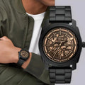Fossil Automatic brown leather Black dial